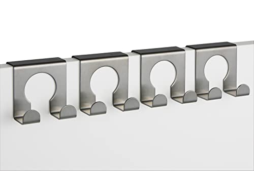 TP-Produkte 16114 Kleiderhaken Türhaken Tür Gaderobe Gaderobenhaken, 4 Haken, 5 X 5cm von Haushalt International