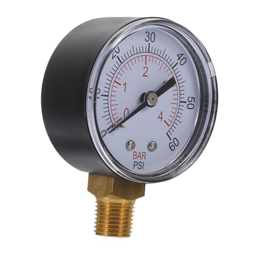 HIAKDOFT 1 Satz Professionelles Wasserdruckmesser für Schwimmbäder Präziser Drucktest für Poolfilter Npt Tragbar und Leicht für Einfache Anwendung von HIAKDOFT