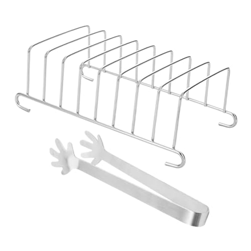 HIAKDOFT 1 Satz Teiliges Toast Rack und Food Clip Langlebig und Wiederverwendbar für Heißluftfritteusen und Toaster Platzsparend und Leicht zu Transportieren von HIAKDOFT