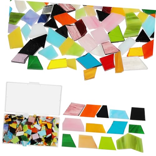HIAKDOFT 1 Schachtel Bunte Glas Mosaiksteine Klein Unregelmäßig Vielseitige DIY Bastelsteine für Kunsthandwerk Möbel Lampen Bilderrahmen Kompakt im Aufbewahrungsbehälter Farbenfrohe HIAKDOFT 1 Schachtel Bunte Glas Mosaiksteine Klein Unregelmäßig Vielseitige DIY Bastelsteine für Kunsthandwerk Möbel Lampen Bilderrahmen Kompakt im Aufbewahrungsbehälter Farbenfrohe von HIAKDOFT