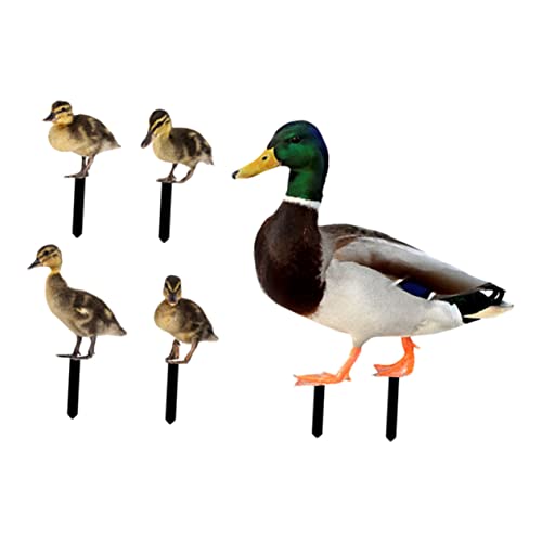 HIAKDOFT 1 Set Entenpfahl, realistisches Gartenornament, inklusive Entchen, langlebige Outdoor-Kunst für Garten, Blumentopf und Park-Dekoration HIAKDOFT 1 Set Entenpfahl, realistisches Gartenornament, inklusive Entchen, langlebige Outdoor-Kunst für Garten, Blumentopf und Park-Dekoration von HIAKDOFT