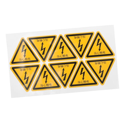 HIAKDOFT 10 Stk Teiliges Selbstklebendes Warnschild Vorsicht Elektrischer Schlag Dreieckige Sicherheitsaufkleber Wasserfest Leicht Anzubringen Geeignet für Werkstatt Büro Schule HIAKDOFT 10 Stk Teiliges Selbstklebendes Warnschild Vorsicht Elektrischer Schlag Dreieckige Sicherheitsaufkleber Wasserfest Leicht Anzubringen Geeignet für Werkstatt Büro Schule von HIAKDOFT