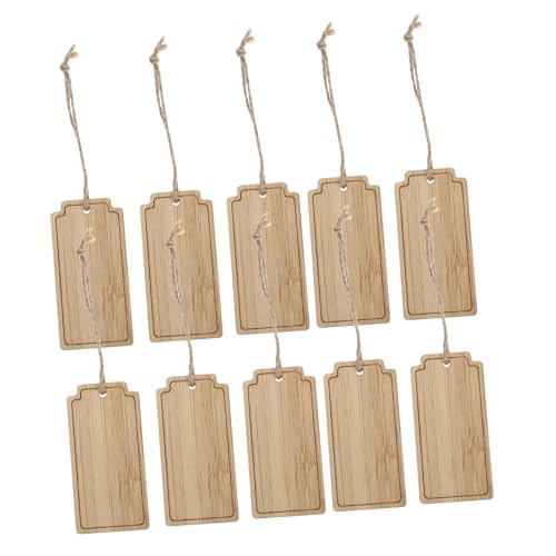 HIAKDOFT 10 Stück 10 teilig Wiederverwendbare Wetterfeste Pflanzenetiketten Quadratisch Naturmaterial Pflanzschilder für Garten Blumentöpfe und Bäume zur Beschriftung und Dekoration von HIAKDOFT