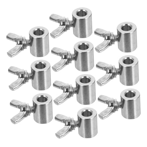 HIAKDOFT 10 Stück Drahtseilklemme Edelstahl Kabelklemme Rundloch Schmetterlings-clip Für Einzel Doppel Drahtseile Industrie Bau Outdoor Befestigung von HIAKDOFT