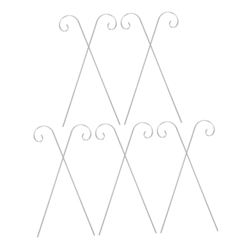 HIAKDOFT 10 Stück Teiliges Gartenhaken aus Eisen Robuste Pflanzenetikettenhalter und Laternenhaken Wetterbeständig und Vielseitig für Blumen Kletterpflanzen Vogelhäuschen Balkon und von HIAKDOFT