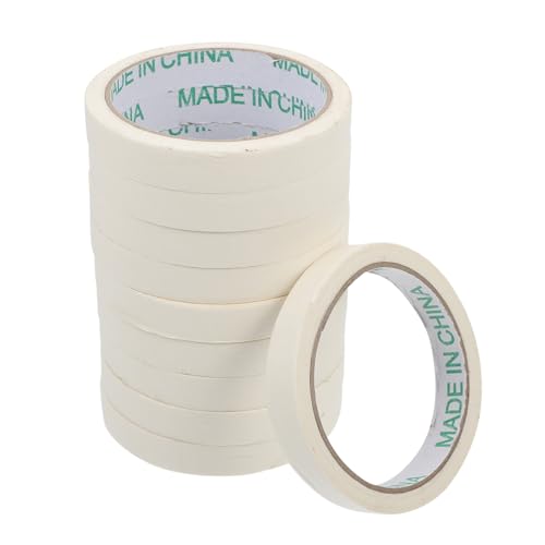 HIAKDOFT 10 Stück Teiliges Malerkrepp Weißes Handreißbares Masking Tape aus Langlebigem Krepppapier Selbstklebend und Beschriftbar zum Abkleben bei Möbeln Sprühlackierung und HIAKDOFT 10 Stück Teiliges Malerkrepp Weißes Handreißbares Masking Tape aus Langlebigem Krepppapier Selbstklebend und Beschriftbar zum Abkleben bei Möbeln Sprühlackierung und von HIAKDOFT