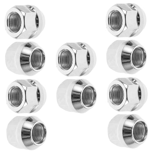HIAKDOFT 10 Stück Teiliges Set Chrom Lug Nuts Radmuttern Acorn Spline Drive für Auto Radnaben Reifenmontage Vielseitig Kompatibel Langlebig von HIAKDOFT