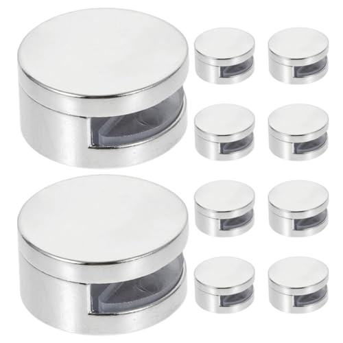 HIAKDOFT 10 Stück Teiliges Spiegelhalter aus Zinklegierung Schwere Glasregal halterung Starke Montageclips für Wandspiegel und Glasregale für Bad Wohnzimmer und Hotel Geeignet HIAKDOFT 10 Stück Teiliges Spiegelhalter aus Zinklegierung Schwere Glasregal halterung Starke Montageclips für Wandspiegel und Glasregale für Bad Wohnzimmer und Hotel Geeignet von HIAKDOFT