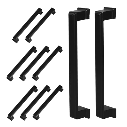 HIAKDOFT 10 Stück Teiliges Vintage Schwarze Schubladengriffe aus Massivem Aluminiumlegierung Retro Küchen und Kleiderschrankgriffe Robuste und Möbelbeschläge für Schränke und Kommoden von HIAKDOFT