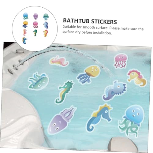 HIAKDOFT 10 Stück Teiliges rutschfeste Badewannen Aufkleber mit Wasserdichtem Hautfreundlichem Material Dekorative Cartoon Sticker für Kindersichere Dusche und Badewanne Einfache von HIAKDOFT