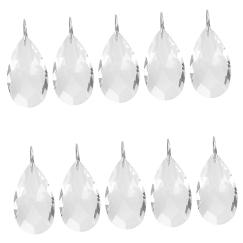 HIAKDOFT 10 Stück Transparente Netz Kristallanhänger mit Stahlring Kronleuchter Prismen für DIY Lampenschmuck Fenster und Wohnraumdekoration zum Aufhängen und Festlicher Stimmung HIAKDOFT 10 Stück Transparente Netz Kristallanhänger mit Stahlring Kronleuchter Prismen für DIY Lampenschmuck Fenster und Wohnraumdekoration zum Aufhängen und Festlicher Stimmung von HIAKDOFT