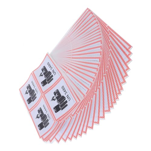 HIAKDOFT 100 Blatt Selbstklebende Lithium batterie Warnetiketten Feuerfeste Transportkennzeichnung Vielseitig Einsetzbar für Batterieversand Zuverlässige Brandschutzaufkleber für Geschäft HIAKDOFT 100 Blatt Selbstklebende Lithium batterie Warnetiketten Feuerfeste Transportkennzeichnung Vielseitig Einsetzbar für Batterieversand Zuverlässige Brandschutzaufkleber für Geschäft von HIAKDOFT