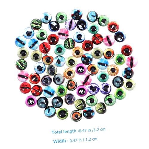 HIAKDOFT 100 Stück Glas Tieraugen Halbperlen Verschleißfest Bunte Dekorative Bastelperlen für DIY Schmuck Puppen Stofftiere und Kreative Handarbeiten HIAKDOFT 100 Stück Glas Tieraugen Halbperlen Verschleißfest Bunte Dekorative Bastelperlen für DIY Schmuck Puppen Stofftiere und Kreative Handarbeiten von HIAKDOFT