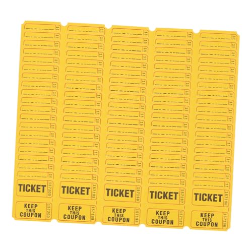 HIAKDOFT 100 Stück Lose Gelb für Karneval Faschingsspiele Partyzubehör Dekoration für Gewinnspiele Events und Preisverlosungen HIAKDOFT 100 Stück Lose Gelb für Karneval Faschingsspiele Partyzubehör Dekoration für Gewinnspiele Events und Preisverlosungen von HIAKDOFT