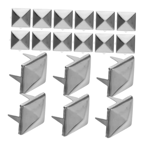 HIAKDOFT 100 Stück Quadratische Metall Spitzen mit Vier Krallen Silberne DIY Spikes für Kleidung Schuhe Taschen und Handyhüllen Langlebige Punk studs für Vielseitige Dekoration HIAKDOFT 100 Stück Quadratische Metall Spitzen mit Vier Krallen Silberne DIY Spikes für Kleidung Schuhe Taschen und Handyhüllen Langlebige Punk studs für Vielseitige Dekoration von HIAKDOFT