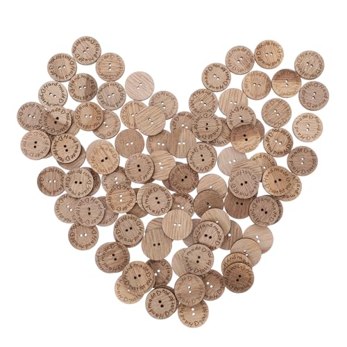 HIAKDOFT 100 Stück Runde Holzknöpfe zum Nähen Basteln Langlebige Vintage Craft Buttons für DIY Handarbeiten Vielseitig Verwendbar Robust und Dekorativ HIAKDOFT 100 Stück Runde Holzknöpfe zum Nähen Basteln Langlebige Vintage Craft Buttons für DIY Handarbeiten Vielseitig Verwendbar Robust und Dekorativ von HIAKDOFT