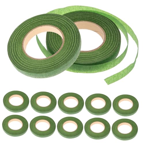 HIAKDOFT 12 Rollen Grüne Blumenbindebänder mit Hoher Dehnbarkeit Flexibel und Stark für Blumenstrauß Stielumwicklung Geschenkverpackung DIY Floristik und Gartenband Zubehör HIAKDOFT 12 Rollen Grüne Blumenbindebänder mit Hoher Dehnbarkeit Flexibel und Stark für Blumenstrauß Stielumwicklung Geschenkverpackung DIY Floristik und Gartenband Zubehör von HIAKDOFT