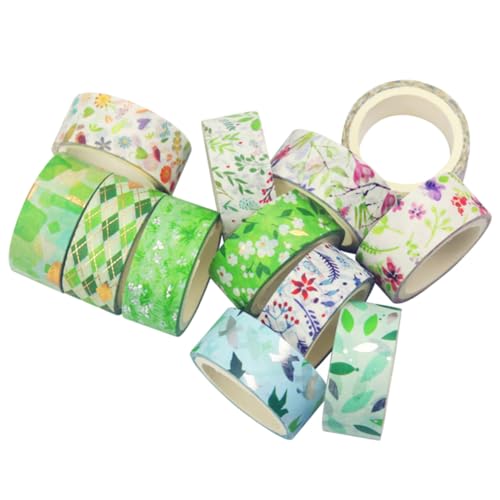 HIAKDOFT 12 Rollen Washi Tape mit Frischem Blumenmuster Selbstklebend Leicht Abreißbar Dekoratives Klebeband für Scrapbooking Tagebuch DIY Bastelprojekte Vielseitig Einsetzbar Glatten HIAKDOFT 12 Rollen Washi Tape mit Frischem Blumenmuster Selbstklebend Leicht Abreißbar Dekoratives Klebeband für Scrapbooking Tagebuch DIY Bastelprojekte Vielseitig Einsetzbar Glatten von HIAKDOFT