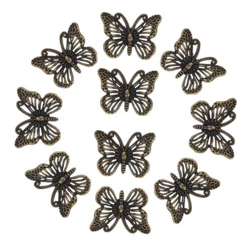 HIAKDOFT 12 Stück Teiliges Vintage Schmetterling Möbelgriffe Antik Messing Schubladenknöpfe Komfortabel Griffbar Für Schrank Kommode Kleiderschrank Wohnzimmer Büro Dekor von HIAKDOFT