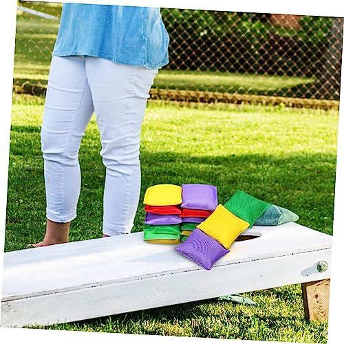 HIAKDOFT 12Stücke Interaktive Sitzsack Spielzeuge Outdoor Wurfspiel für Quadratische Doppellagige Lecksichere Sandsäcke Bunten Farben für Partys von HIAKDOFT