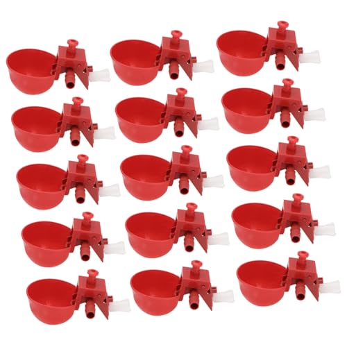 HIAKDOFT 15 Stück Teiliges Geflügel Trinknapf Automatische Wasserschale mit Einstellbarem Durchfluss Robustes Material Geeignet für Küken Tauben und Hühner in HIAKDOFT 15 Stück Teiliges Geflügel Trinknapf Automatische Wasserschale mit Einstellbarem Durchfluss Robustes Material Geeignet für Küken Tauben und Hühner in von HIAKDOFT