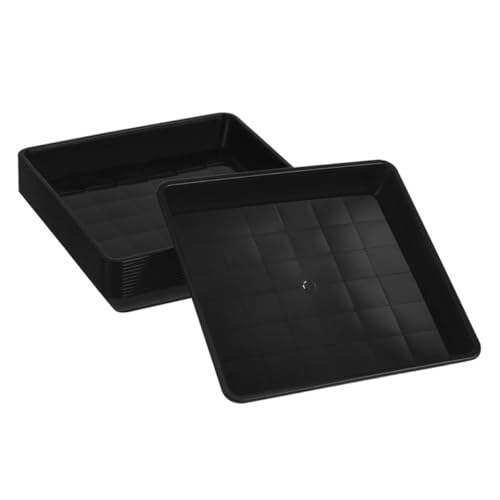 HIAKDOFT 15 Stück Teiliges Pflanzentopftablett aus Robustem Kunststoff Quadratische Pflanzenuntersetzer mit Hoher Härte und Verschleißfest Praktische Abtropfschalen für Blumentöpfe Drinnen von HIAKDOFT