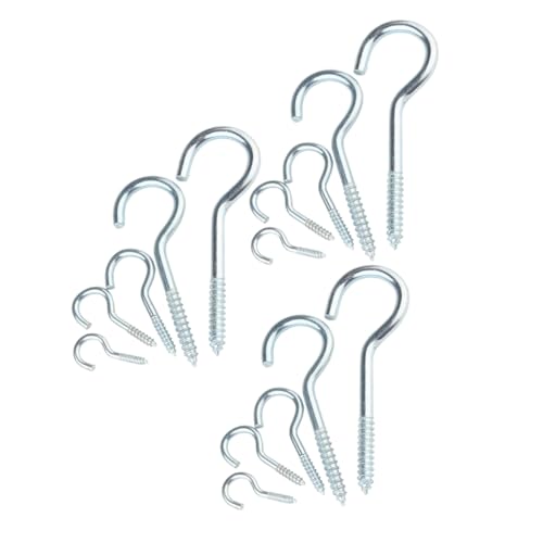 HIAKDOFT 15 Stück Teiliges Schraubhaken aus Robustem Fragezeichenform Langlebig und Installieren mit Langem Gewinde für Starken Halt zum Aufhängen und Platzsparen im Haushalt von HIAKDOFT
