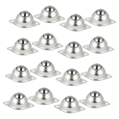 HIAKDOFT 16 Stück Teiliges Kugelrollen mit Kohlenstoffstahl kugellagern Drehbare Rollenkugeln für Möbel Transportroller und Förderbänder Hohe Härte Verschleißfest Stabil und Flexibel von HIAKDOFT