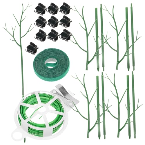 HIAKDOFT 1Satz Kletterspalier für Pflanzen im Freien Teiliges mit Clips Bindedraht und Stabilen Stützen für Gemüse und Kletterpflanzen Wie Tomaten und Erbsen Robustem von HIAKDOFT
