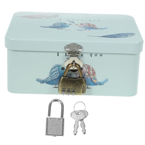 HIAKDOFT 1Satz Metall Aufbewahrungsbox mit Schloss Retro Weißblechgehäuse für Schmuck Kleinigkeiten Deko Box mit Cartoon Muster Praktisch Langlebig HIAKDOFT 1Satz Metall Aufbewahrungsbox mit Schloss Retro Weißblechgehäuse für Schmuck Kleinigkeiten Deko Box mit Cartoon Muster Praktisch Langlebig von HIAKDOFT