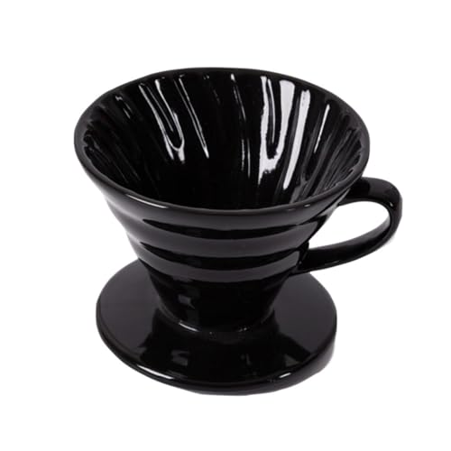 HIAKDOFT 1stück Keramischer Filterbecher Für Handaufguss Eleganter Tropfkaffee-bereiter Aus Keramik Schwarz Für Personen Für Zuhause Und Büro Langlebig Und Sicher Der Anwendung von HIAKDOFT