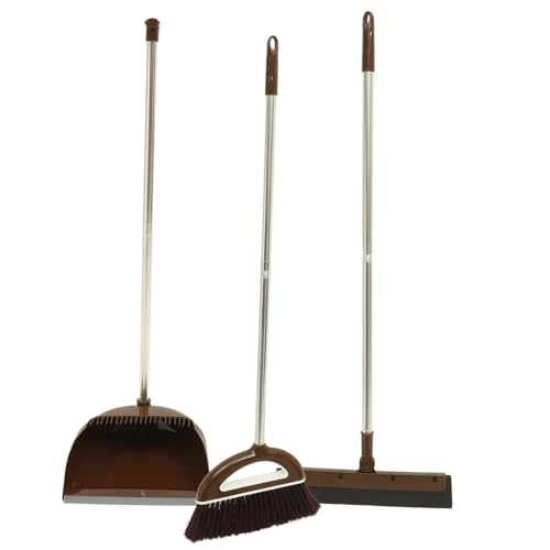 HIAKDOFT 1Satz Ergonomisches Besen Kehrschaufel Langem Griff Reinigungswerkzeug für Holz- Fliesen Zementböden zur Mühelosen Entfernung von Schmutz von HIAKDOFT