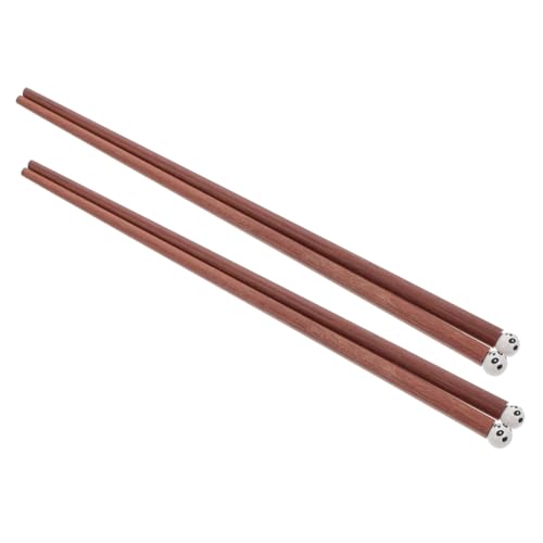 HIAKDOFT 2 Paare Essstäbchen mit Niedlichem Panda Design Rutschfest Wiederverwendbar Natürliches Holz Angenehmer Griff für Familie und Restaurantgebrauch von HIAKDOFT