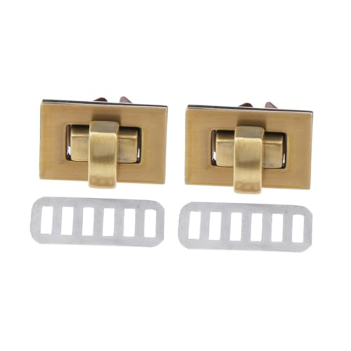 HIAKDOFT 2 STK. Metall Drehverschluss Tasche Schloss Handtaschen Verschluss Zubehör für Clutches Geldbörsen Leichte Stilvolle Ersatzschlösser für Taschen Hardware HIAKDOFT 2 STK. Metall Drehverschluss Tasche Schloss Handtaschen Verschluss Zubehör für Clutches Geldbörsen Leichte Stilvolle Ersatzschlösser für Taschen Hardware von HIAKDOFT