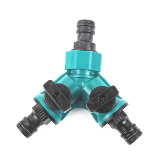 HIAKDOFT 2 STÜCK Teiliges Y Form Wasserhahn Kunststoff Adapter Doppelkopf Wasserdichter Wasserhahn Anschluss Praktisches Gartenschlauch Ventil für Autowäsche und Gartenpflege HIAKDOFT 2 STÜCK Teiliges Y Form Wasserhahn Kunststoff Adapter Doppelkopf Wasserdichter Wasserhahn Anschluss Praktisches Gartenschlauch Ventil für Autowäsche und Gartenpflege von HIAKDOFT