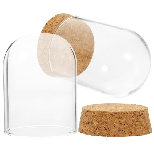 HIAKDOFT 2 Sätze Transparentes Glasdom mit Korkbasis für Ewige Blumen Dekorative Glasabdeckung für Tisch Wohnzimmer und Hochzeit Deko Langlebig und Platzsparend HIAKDOFT 2 Sätze Transparentes Glasdom mit Korkbasis für Ewige Blumen Dekorative Glasabdeckung für Tisch Wohnzimmer und Hochzeit Deko Langlebig und Platzsparend von HIAKDOFT