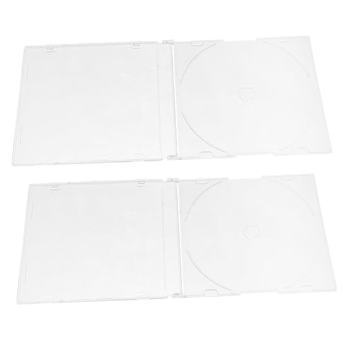 HIAKDOFT 2stücke Transparente Cd-hüllen Aufbewahrungsbox Für DVDs Und Leichte Und Stapelbare Organizer Für Musik Und Spiel-Discs Für Zuhause Und Büro von HIAKDOFT