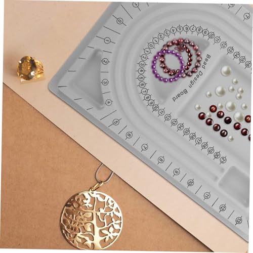 HIAKDOFT 2 Stück Beading Board Teiliges Schmuckherstellungs Designbrett mit Maßskala DIY Perlen Organizer Tablett für Halsketten und Armbänder Rutschfestes Schmuck Designbrett für Präzises von HIAKDOFT