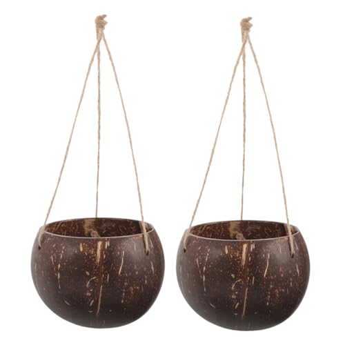 HIAKDOFT 2stücke Hängende Kokosnussschalen-blumentöpfe wasserdichte Und Umweltfreundliche Pflanzgefäße Für Innen Und Außendekoration Für Pflanzen Und Blumen Im Garten Oder Wohnraum HIAKDOFT 2stücke Hängende Kokosnussschalen-blumentöpfe wasserdichte Und Umweltfreundliche Pflanzgefäße Für Innen Und Außendekoration Für Pflanzen Und Blumen Im Garten Oder Wohnraum von HIAKDOFT