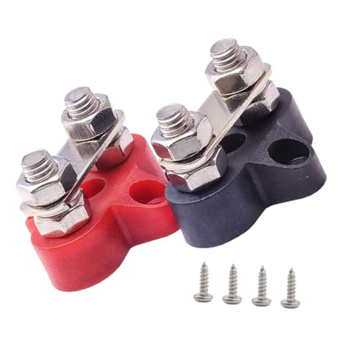 HIAKDOFT 2 Stück Doppel batterieanschluss mit Schrauben und Unterlegscheiben Schwerlastfähiger Klemmenblock für Auto und Boot Korrosionsbeständig Robust Zuverlässige Stromverteilung HIAKDOFT 2 Stück Doppel batterieanschluss mit Schrauben und Unterlegscheiben Schwerlastfähiger Klemmenblock für Auto und Boot Korrosionsbeständig Robust Zuverlässige Stromverteilung von HIAKDOFT