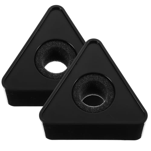 HIAKDOFT 2 Stück Dreieckige Abs Mikrofon Logo Flagge Interviewstation Mikrofonschild Schwarz Tragbar Geeignet für Professionelle Interviews Kreatives Design mit Großem Logo Bereich von HIAKDOFT