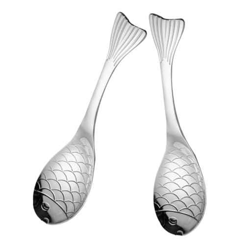 HIAKDOFT 2 Stück Edelstahl Fischlöffel Servierlöffel Suppenlöffel Dessertlöffel Langlebig Spülmaschinenfest Vielseitig für Suppe Porridge Süßspeisen HIAKDOFT 2 Stück Edelstahl Fischlöffel Servierlöffel Suppenlöffel Dessertlöffel Langlebig Spülmaschinenfest Vielseitig für Suppe Porridge Süßspeisen von HIAKDOFT