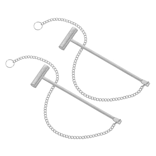 HIAKDOFT 2 Stück Feuerknopf Schlagmaschine Glasbrecher Sicherheits Brechwerkzeug Notfall Testhämmer Fabrikalarm Knopfhammer Feuermelderhämmer Alarmschalter Eisen Silber von HIAKDOFT