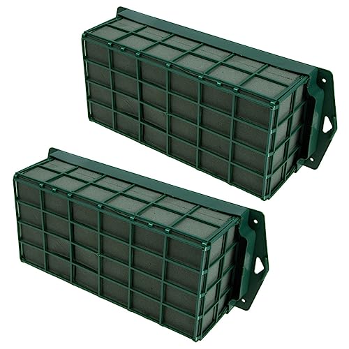 HIAKDOFT 2 Stück Floral Foam Cage Teiliges aus Langlebigem PP und Schwamm Formbeständig und Wasserabsorbierend für DIY Blumenarrangements bei Hochzeit Geburtstag und Festlichen Anlässen von HIAKDOFT