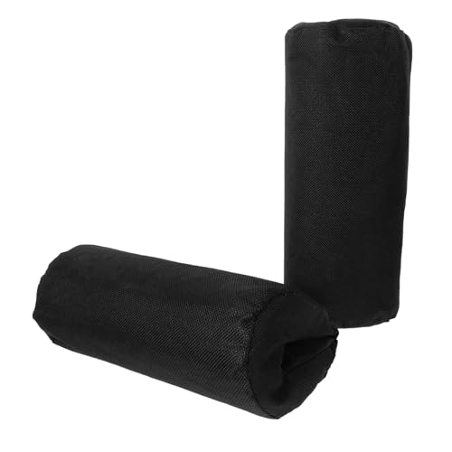 HIAKDOFT 2 Stück Fußpolster für Gartenstühle rutschfeste Reparaturauflage Strapazierfähige Stuhlfußkissen Passend für Klapp und Liegestühle Schwarz Einfache von HIAKDOFT