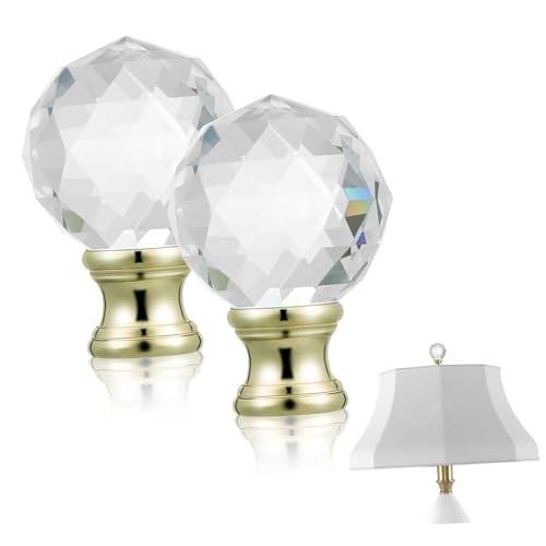 HIAKDOFT 2 Stück Goldfarbene Lampenaufsätze mit Gewinde Funkelnde Kristall lampendeko für Lampenschirm Stabile Schraubbefestigung Eleganter Lampenknauf für Tisch Stehlampen HIAKDOFT 2 Stück Goldfarbene Lampenaufsätze mit Gewinde Funkelnde Kristall lampendeko für Lampenschirm Stabile Schraubbefestigung Eleganter Lampenknauf für Tisch Stehlampen von HIAKDOFT
