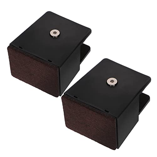 HIAKDOFT 2 Stück Möbel Erhöhungen Höhenverstellbare Bett und Tischfüße und Vibrationsdämpfend für Bett Sofa Tisch und Schrank Schwarz für Möbelbeine von HIAKDOFT