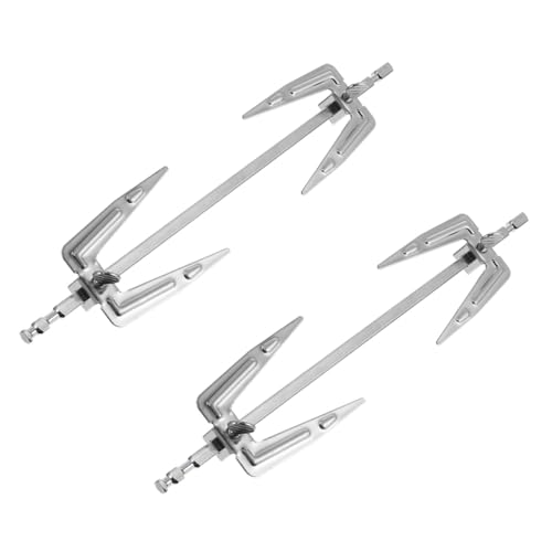 HIAKDOFT 2 Stück Rotierende Grillgabeln Rostfreier Drehspieß für Bbq und Airfryer Praktische Hähnchenbratgabeln für Zuhause und Garten Leicht zu Reinigen und Rostfrei von HIAKDOFT