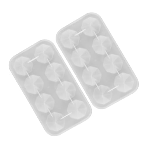 HIAKDOFT 2 Stück Silikon Resin Gießform Facettierte Geometrieform für DIY Schmuck und Dekoration Transparente Wiederverwendbare Epoxidharzform Einfach Entformbar für Anfänger Geeignet von HIAKDOFT