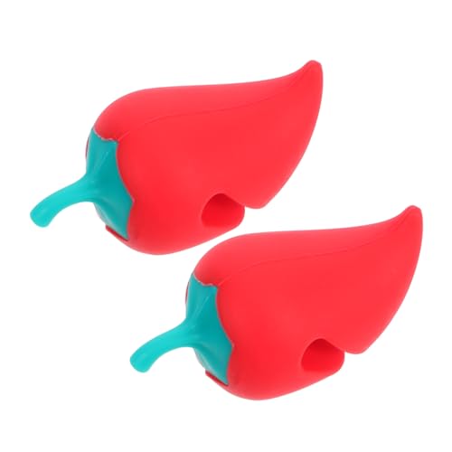 HIAKDOFT 2 Stück Silikon Topfdeckel Halter Überlauf Pad in Paprika Form Dampfgarer Zubehör Topfdeckelheber für Küche Hitzebeständig Praktisch für Herd Restaurant Haushalt HIAKDOFT 2 Stück Silikon Topfdeckel Halter Überlauf Pad in Paprika Form Dampfgarer Zubehör Topfdeckelheber für Küche Hitzebeständig Praktisch für Herd Restaurant Haushalt von HIAKDOFT